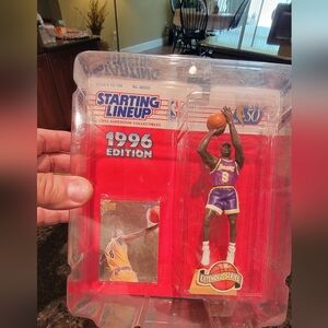 Kobe Bryant 1996 Rookie starting lineup with protective display Lakers RC NBA